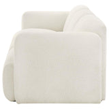 Dorset Fabric Upholstered Round Track Arm Sofa White | Full | White | 509811