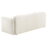 Dorset Fabric Upholstered Round Track Arm Sofa White | Full | White | 509811