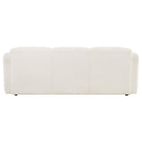 Dorset Fabric Upholstered Round Track Arm Sofa White | Full | White | 509811