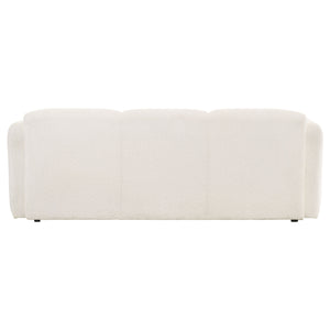 Dorset Fabric Upholstered Round Track Arm Sofa White