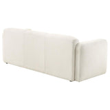 Dorset Fabric Upholstered Round Track Arm Sofa White | Full | White | 509811