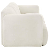 Dorset Fabric Upholstered Round Track Arm Sofa White | Full | White | 509811