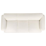 Dorset Fabric Upholstered Round Track Arm Sofa White | Full | White | 509811