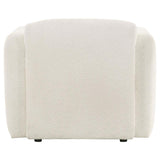 Dorset Fabric Upholstered Round Track Arm Accent Chair White | White | 509813