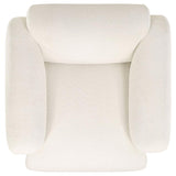 Dorset Fabric Upholstered Round Track Arm Accent Chair White | White | 509813
