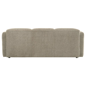 Dorset Fabric Upholstered Round Track Arm Sofa Brown