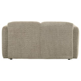 Dorset Fabric Upholstered Round Track Arm Loveseat Brown | Brown | 509815