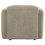Dorset Fabric Upholstered Round Track Arm Accent Chair Brown | Brown | 509816