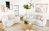 Isabella 2-piece Faux Sheepskin Upholstered Sofa Set Natural | 509871-S2