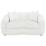 Isabella 2-piece Faux Sheepskin Upholstered Sofa Set Natural | 509871-S2