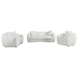 Isabella 3-piece Faux Sheepskin Upholstered Sofa Set Natural | 3-piece | 509871-S3