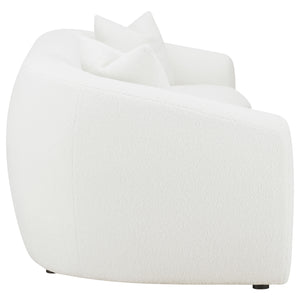 Isabella Faux Sheepskin Upholstered Sofa Natural