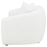 Isabella Faux Sheepskin Upholstered Loveseat Natural | Ivory | 509872