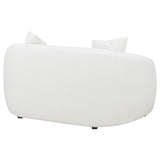 Isabella Faux Sheepskin Upholstered Loveseat Natural | Ivory | 509872