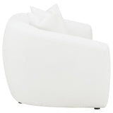 Isabella Faux Sheepskin Upholstered Loveseat Natural | Ivory | 509872