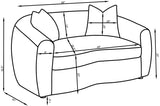 Isabella Faux Sheepskin Upholstered Loveseat Natural | Ivory | 509872
