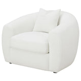 Isabella Faux Sheepskin Upholstered Accent Chair Natural | Ivory | 509873