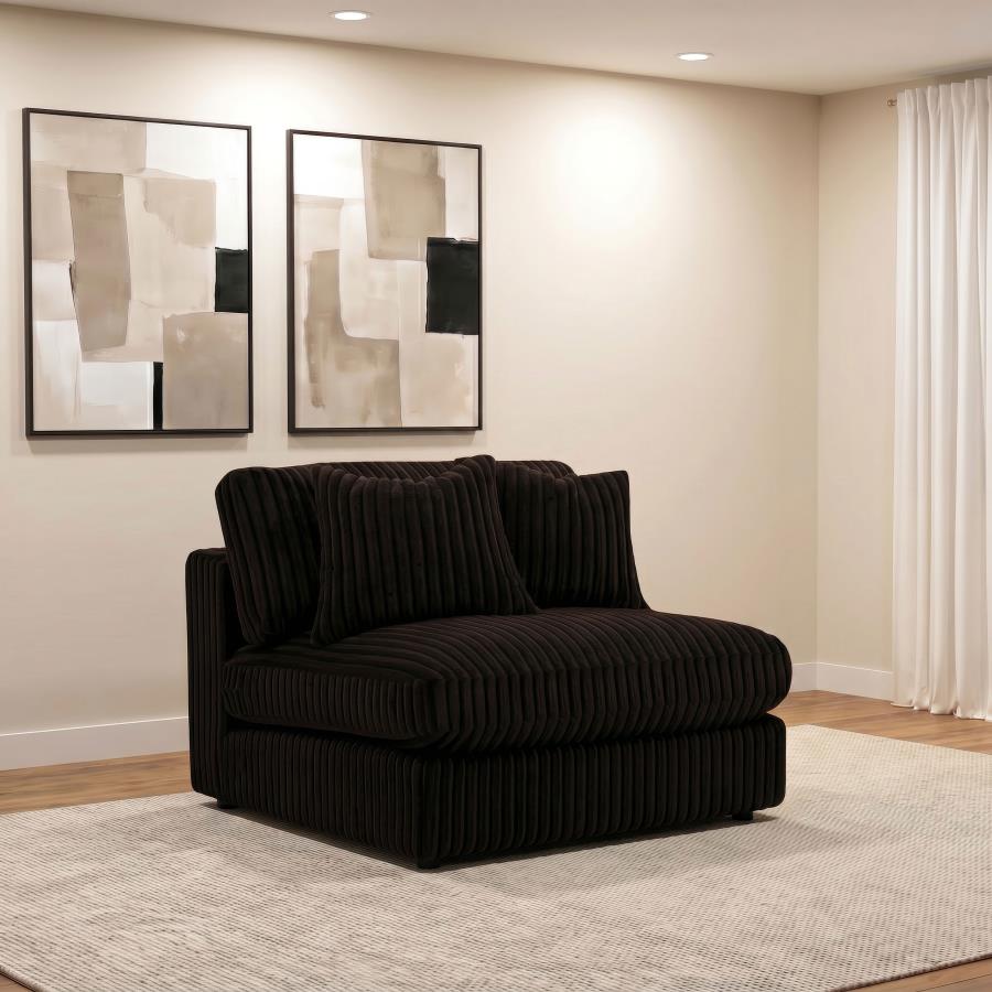 Blaine Upholstered Armless Chair Chocolate | Brown | Chocolate Brown | 509877