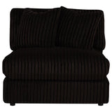 Blaine Upholstered Armless Chair Chocolate | Brown | Chocolate Brown | 509877