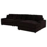 Blaine Upholstered Reversible Chaise Sectional Sofa Chocolate | Brown | Chocolate Brown | 509879-SET