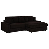Blaine Upholstered Reversible Chaise Sectional Sofa Chocolate | Brown | Chocolate Brown | 509879