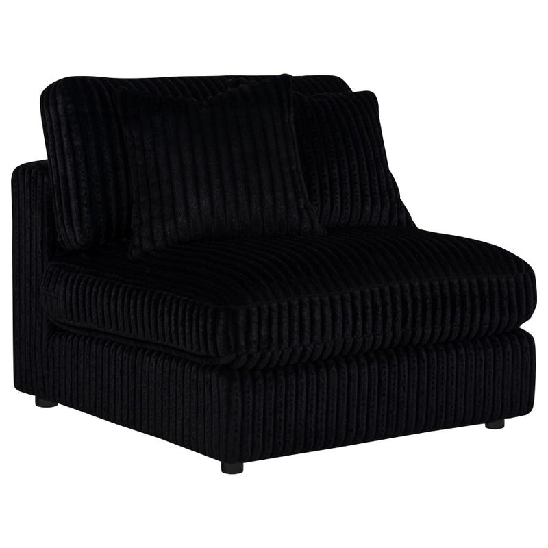 Blaine Upholstered Armless Chair Black