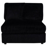 Blaine Upholstered Armless Chair Black | Black | 509887
