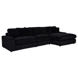 Blaine Upholstered Reversible Chaise Sectional Sofa Black | Black | 509889-SET