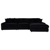 Blaine Upholstered Reversible Chaise Sectional Sofa Black | Black | 509889-SET