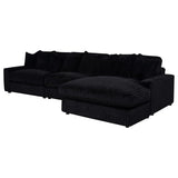 Blaine Upholstered Reversible Chaise Sectional Sofa Black | Black | 509889-SET