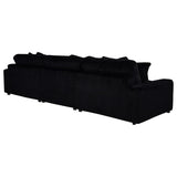 Blaine Upholstered Reversible Chaise Sectional Sofa Black | Black | 509889-SET