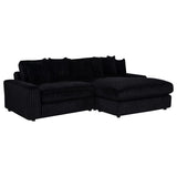 Blaine Upholstered Reversible Chaise Sectional Sofa Black | Black | 509889