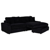 Blaine Upholstered Reversible Chaise Sectional Sofa Black | Black | 509889