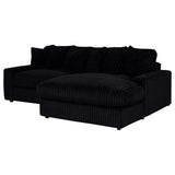 Blaine Upholstered Reversible Chaise Sectional Sofa Black | Black | 509889