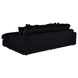 Blaine Upholstered Reversible Chaise Sectional Sofa Black | Black | 509889