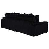 Blaine Upholstered Reversible Chaise Sectional Sofa Black | Black | 509889