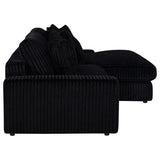 Blaine Upholstered Reversible Chaise Sectional Sofa Black | Black | 509889