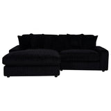 Blaine Upholstered Reversible Chaise Sectional Sofa Black | Black | 509889