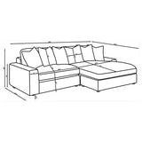 Blaine Upholstered Reversible Chaise Sectional Sofa Black | Black | 509889
