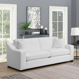 Ashlyn Upholstered Sloped Arm Sofa White | White | 509891