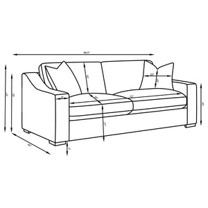 Ashlyn Upholstered Sloped Arm Sofa White
