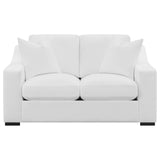 Ashlyn Upholstered Sloped Arm Loveseat White | White | 509892