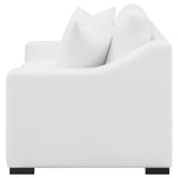 Ashlyn Upholstered Sloped Arm Loveseat White | White | 509892