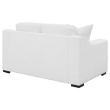 Ashlyn Upholstered Sloped Arm Loveseat White | White | 509892