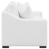 Ashlyn Upholstered Sloped Arm Loveseat White | White | 509892