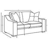 Ashlyn Upholstered Sloped Arm Loveseat White | White | 509892