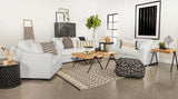Ashlyn Upholstered Sloped Arm Loveseat White | White | 509892