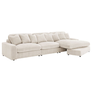 Blaine Upholstered Reversible Chaise Sectional Sofa Sand