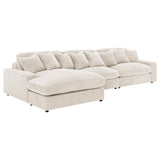 Blaine Upholstered Reversible Chaise Sectional Sofa Sand | Beige | Sand | 509899-SET