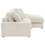 Blaine Upholstered Reversible Chaise Sectional Sofa Sand | Beige | Sand | 509899